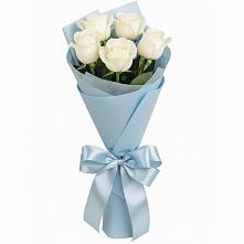 5 Белых роз Проуд в Наурской Букет 5 Белых роз Проуд в Наурской