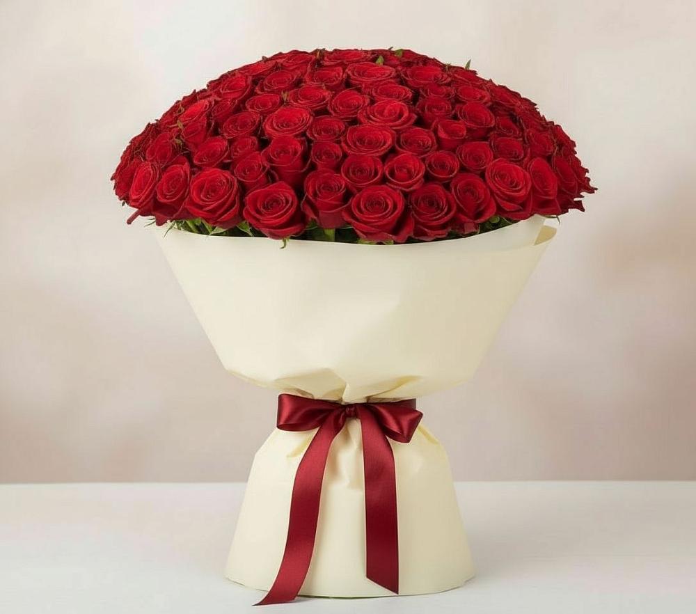 101 Красная роза Милано в Наурской Букет 101 Красная роза Милано в Наурской