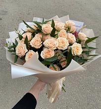 Букет Кремовые розы Латте в Наурской
