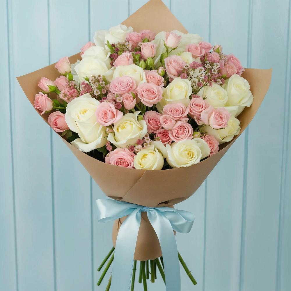 Букет романтичный подарок в Наурской Букет цветов из: Розы в Наурской