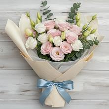 Букет шампанское #REPLACE_PRED# Наурской Букет цветов из:  Лизиантусы #REPLACE_PRED# Наурской