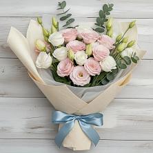 Букет шампанское в Наурской Букет цветов из:  Лизиантусы в Наурской