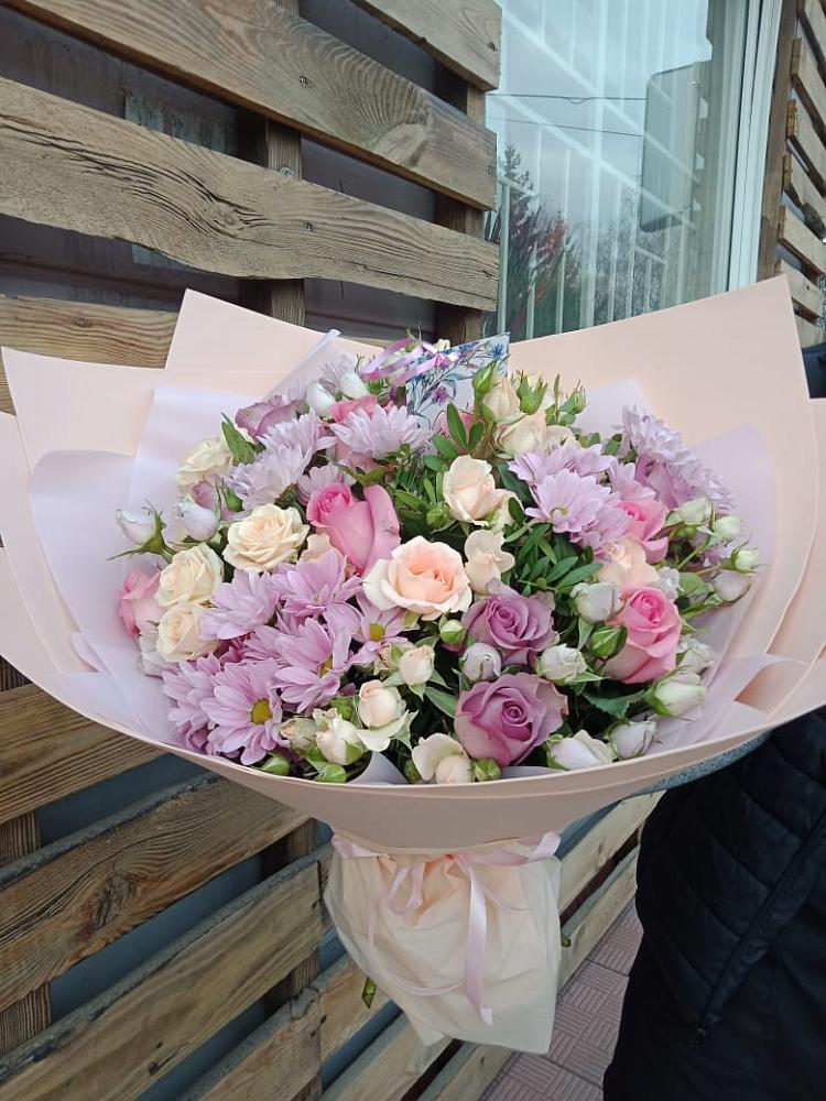 Букет фея в Наурской Букет цветов из: Розы и Хризантемы в Наурской