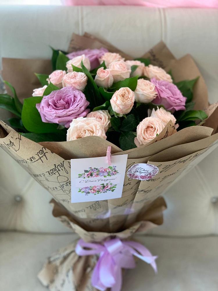 Букет розовая сирень в Наурской Букет цветов из: Розы в Наурской