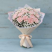 Букет Нежность рассвета в Наурской Букет цветов из:  Гвоздики в Наурской