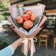 Букет персиковый аромат в Наурской Букет цветов из:  Розы в Наурской