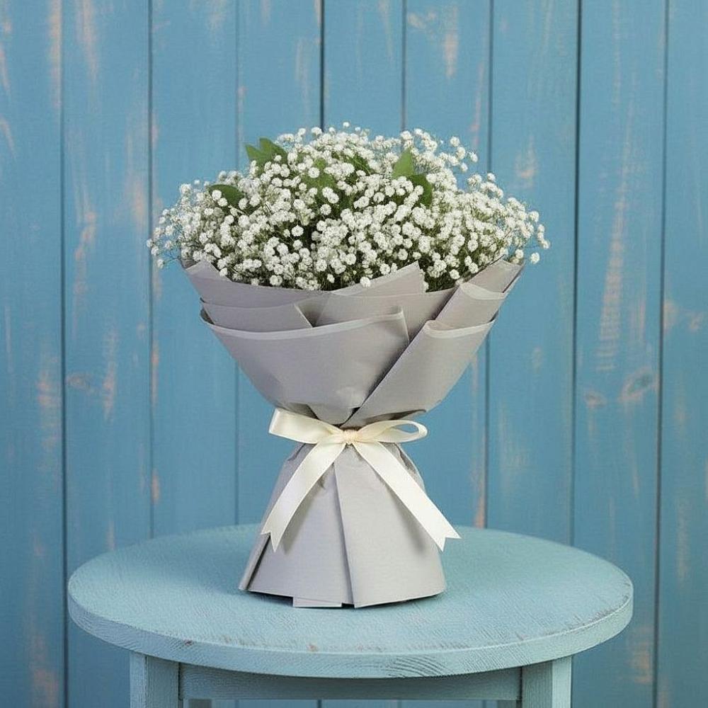 Букет Белые гипсофилы в Наурской Букет цветов из: Гипсофила в Наурской