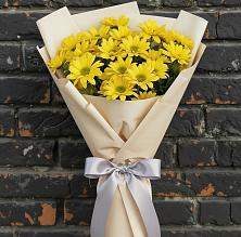Букет Желтое настроение в Наурской Букет цветов из:  Хризантемы в Наурской