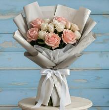 Букет Нежное облако в Наурской Букет цветов из:  Розы в Наурской