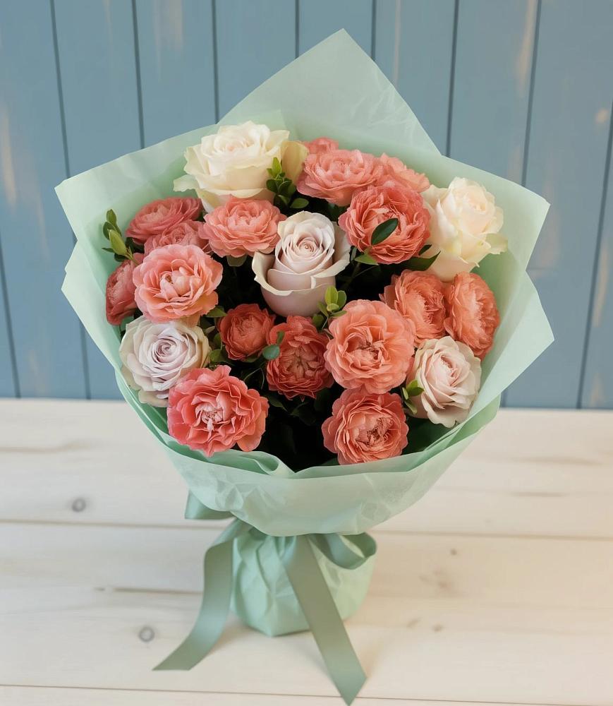 Букет влюбленный романтик в Наурской Букет цветов из: Розы в Наурской