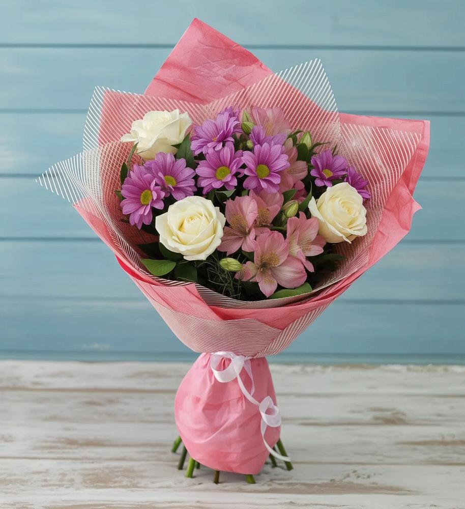 Букет комплимент в Наурской Букет цветов из: Герберы в Наурской